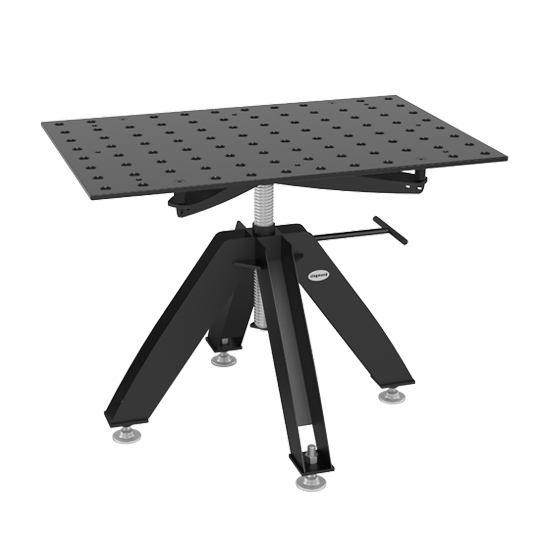 Rotating table height adjustable