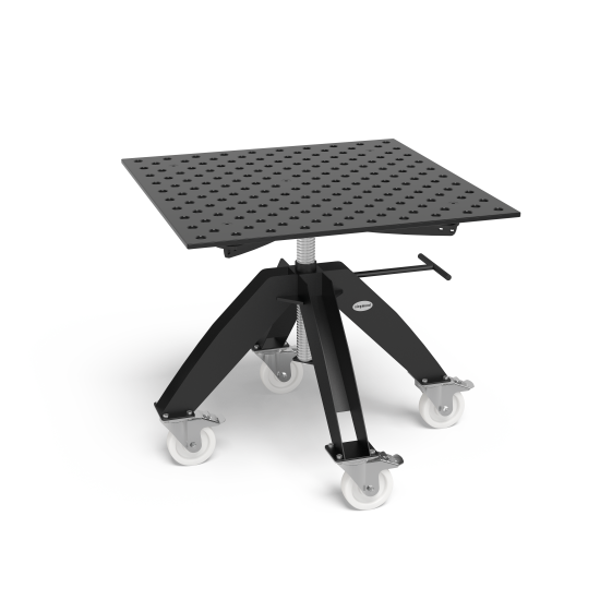 Rotating table height adjustable portable incl. Perforated plate 1000x1000x15